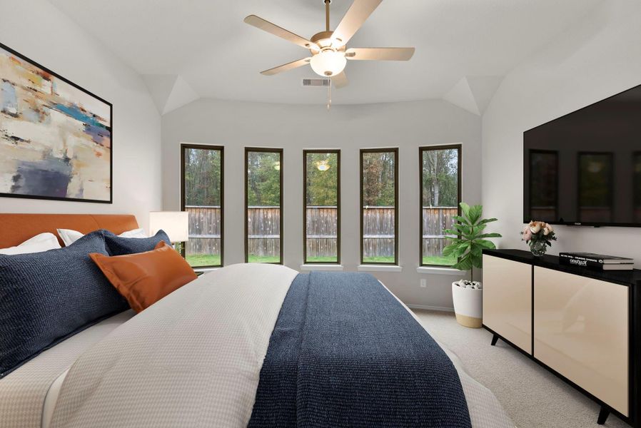 Furnished interior view inside a new home in The Highlands 45', Porter (Image 13).