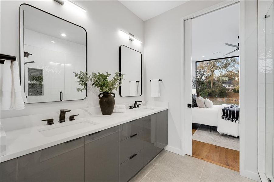 Furnished interior view inside a new home in Ten 5 Summerhill, Atlanta (Image 13).