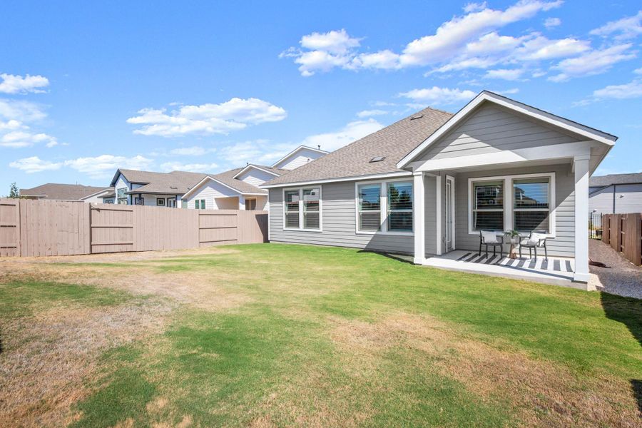 Large and private backyard