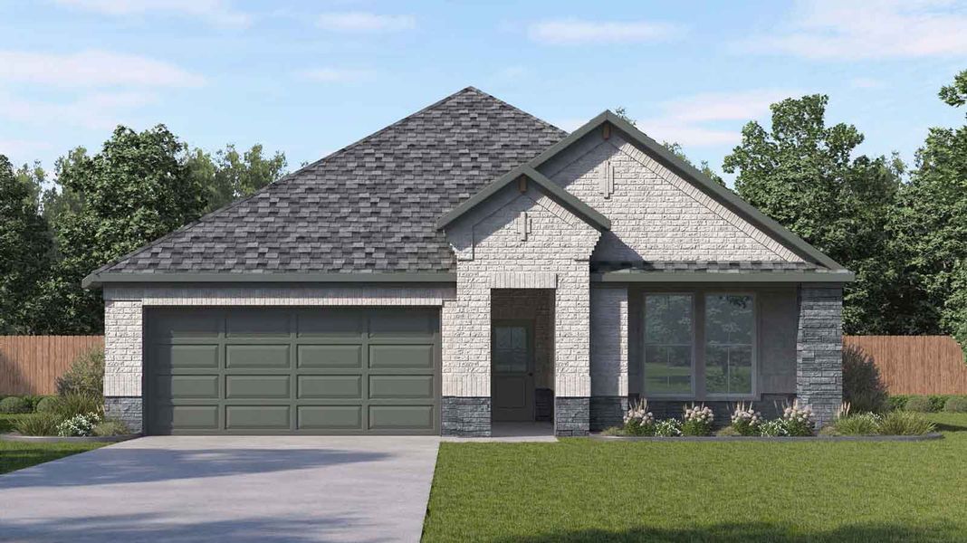 Representative exterior photo of a completed home built from the Lorenzo by D.R. Horton in Westland Ranch 50' Homesites, League City, TX (Image 2).