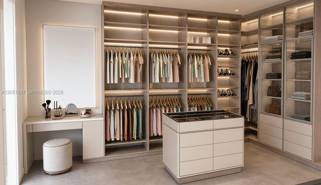 Furnished interior view inside a new home in , Miami (Image 4).