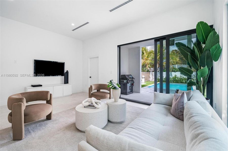 Furnished interior view inside a new home in , Miami (Image 13).