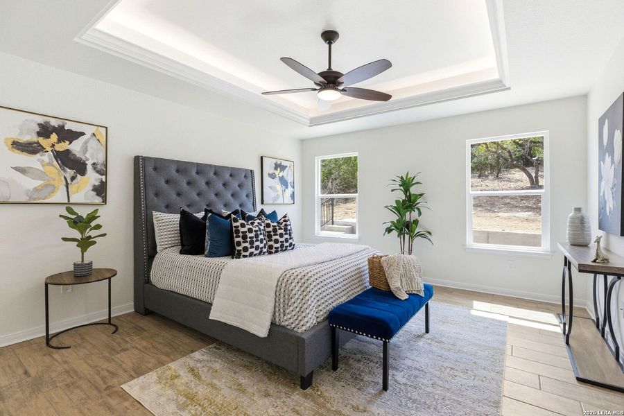 Furnished interior view inside a new home in , Fischer (Image 39).