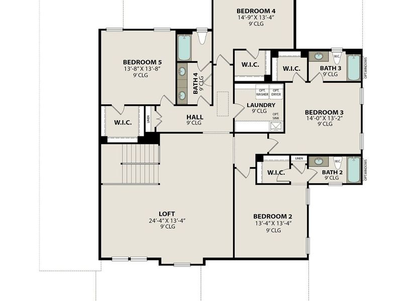 2D floor plan layout of this home in Shelton Square, Murfreesboro, TN (Image 6).