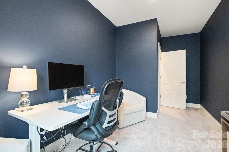 Upstairs flex space- currently used as a 2nd home office but would be great for a home gym!