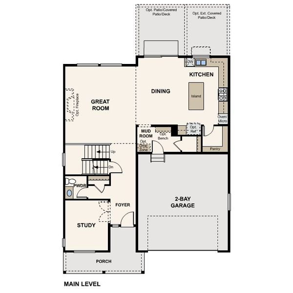 2D floor plan layout for the The Gateway by Century Communities in Legacy at Kime Ranch, Parker, CO (Image 3).