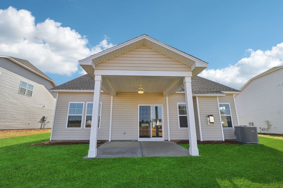 Representative exterior photo of a completed home built from the Buck Island II by Great Southern Homes in Providence Station at Trolley Run, Aiken, SC (Image 34).