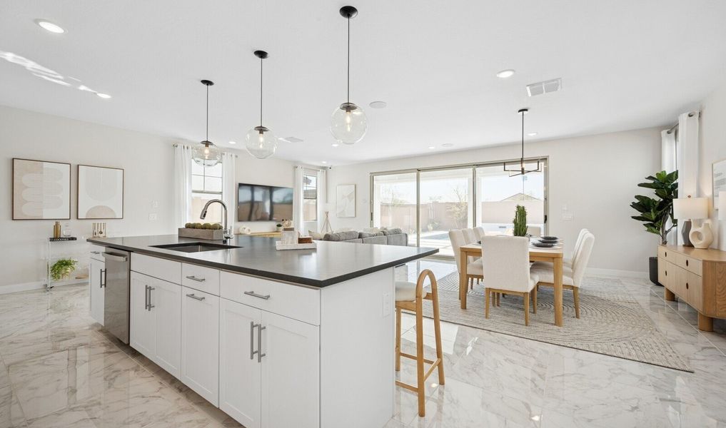 Kitchen overlooking great room