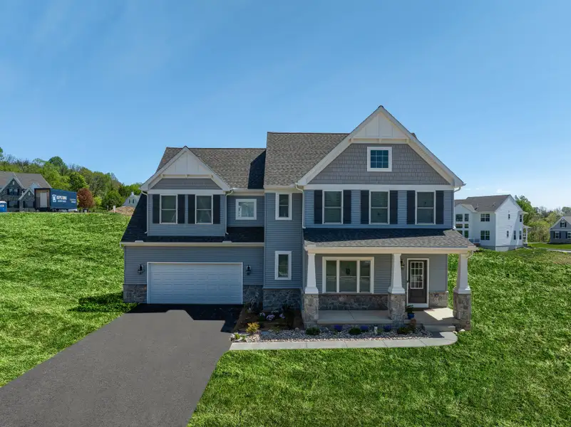 Representative exterior photo of a completed home built from the Sebastian by Keystone Custom Homes in Lakestone Cove, Belmont, NC (Image 2).