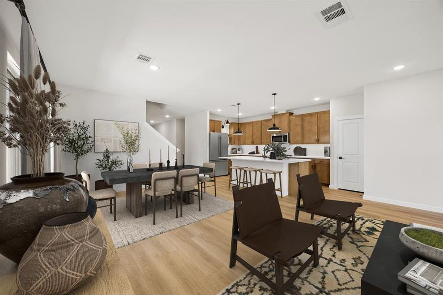 Furnished interior view inside a new home in Aspire at Noble Ridge, Howe (Image 6).