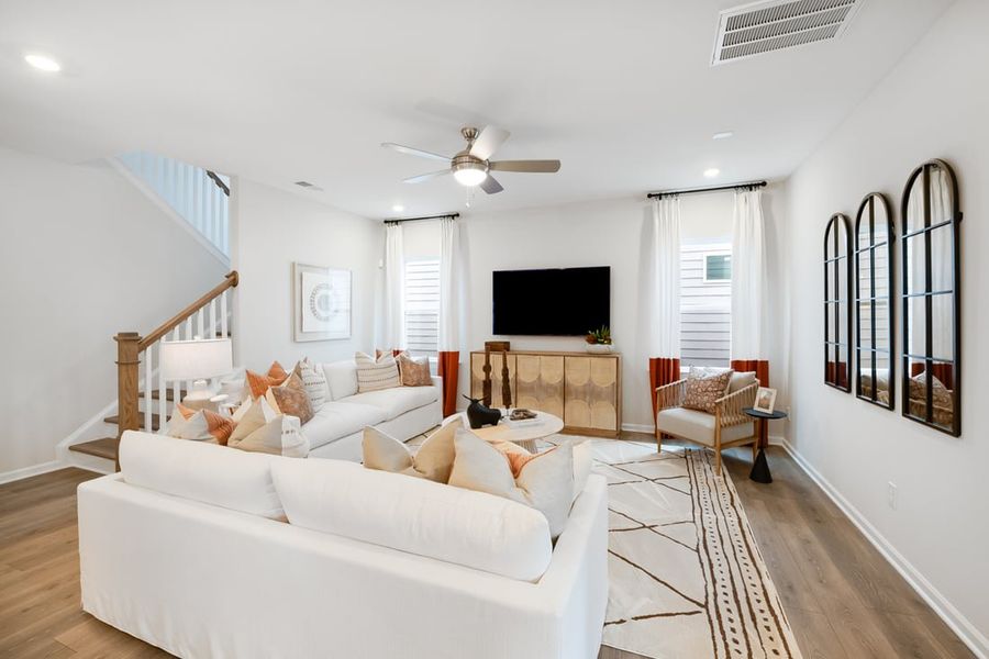 Representative furnished interior of a home built from the Charleston by Taylor Morrison in Silverstone Terraces, Knightdale (Image 34).