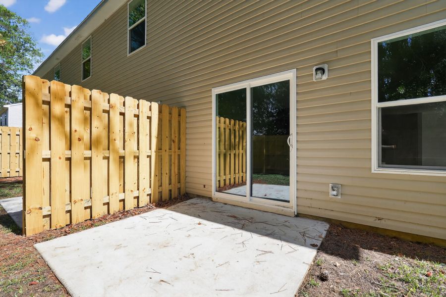 A house with a fence.