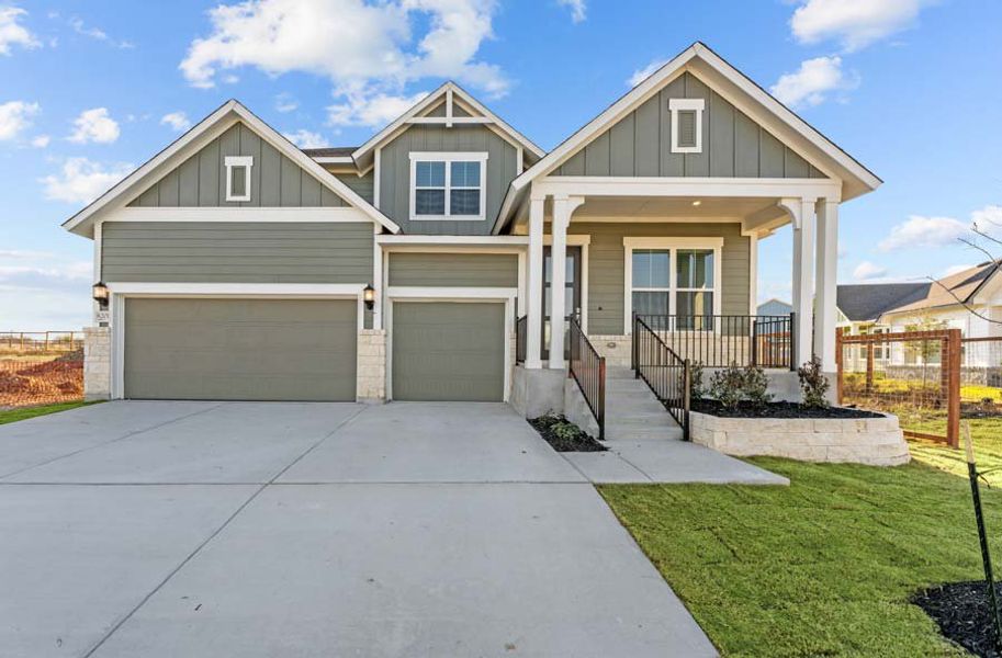 Representative exterior details of a home built from the The Costner by David Weekley Homes in The Crossvine 55’, Schertz (Image 1). Representative exterior details of a home built from the The Costner by David Weekley Homes in The Crossvine 55’, Schertz (Image 1).
