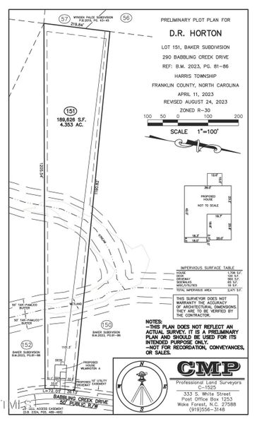 BF 151 PLOT PLAN