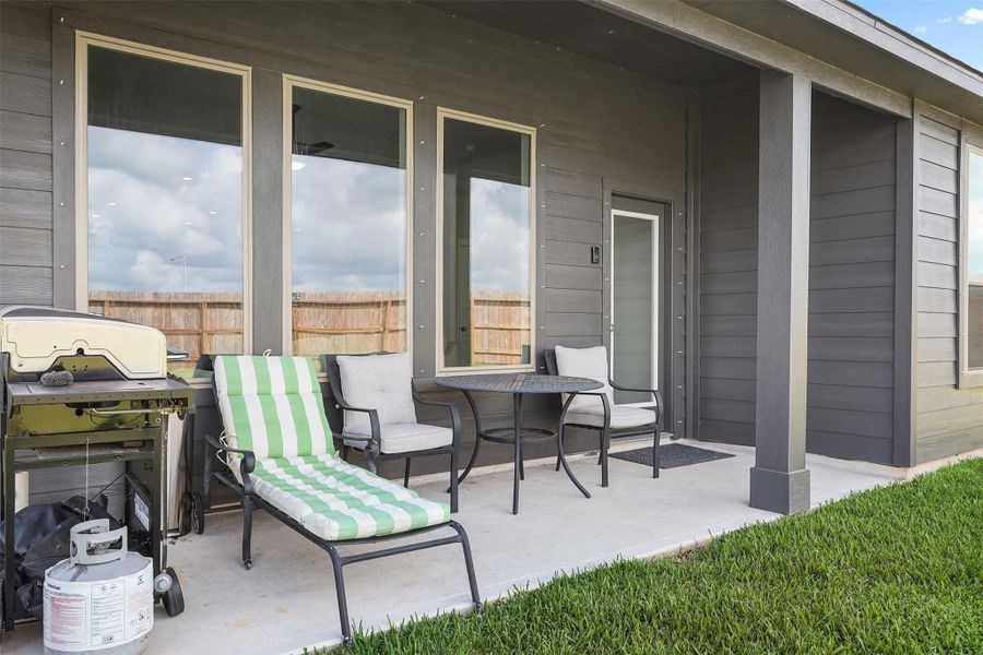 Exterior details and patio area of a home in , Texas City (Image 3). Exterior details and patio area of a home in , Texas City (Image 3).