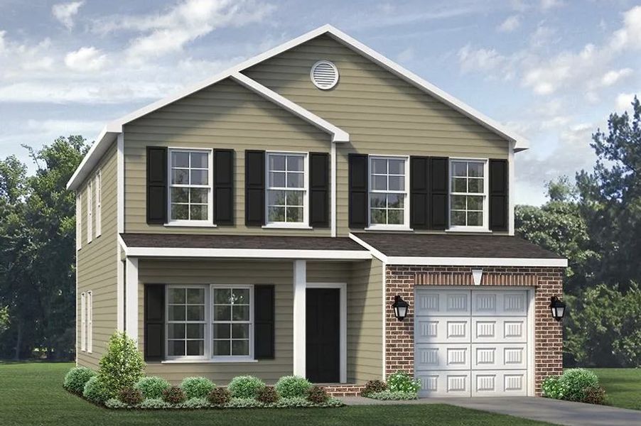 Representative exterior photo of a completed home built from the Irvine by Keystone Homes NC in The Wilcox, Greensboro, NC (Image 38).