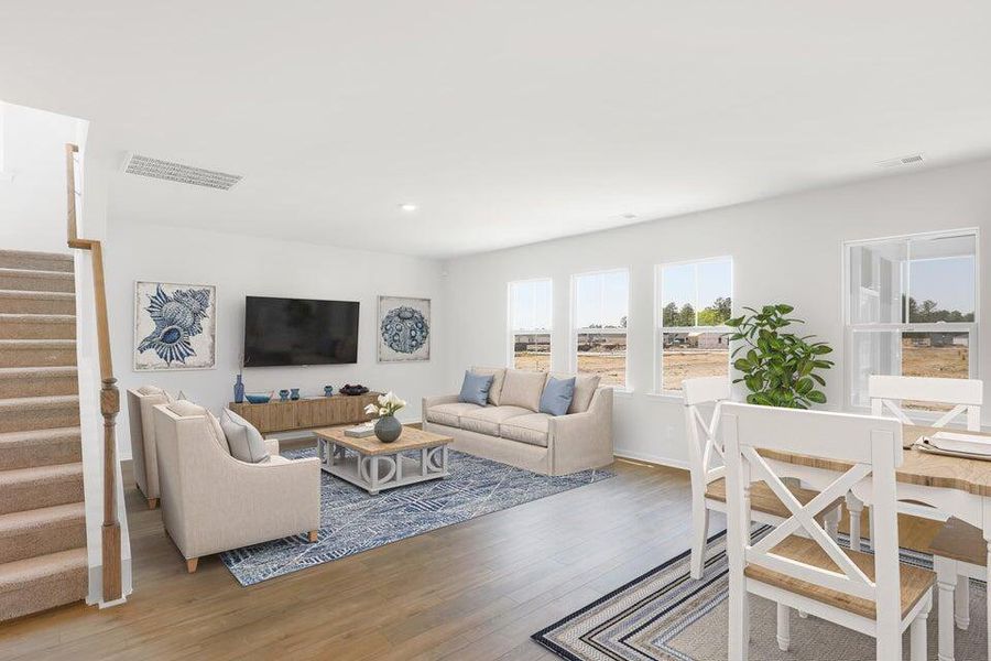 Furnished interior view inside a new home in Heron's Walk at Summers Corner: Arbor Collection, Summerville (Image 5). Furnished interior view inside a new home in Heron's Walk at Summers Corner: Arbor Collection, Summerville (Image 5).