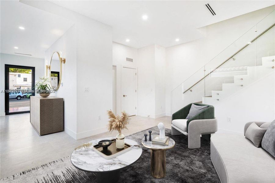 Furnished interior view inside a new home in , Miami (Image 16).