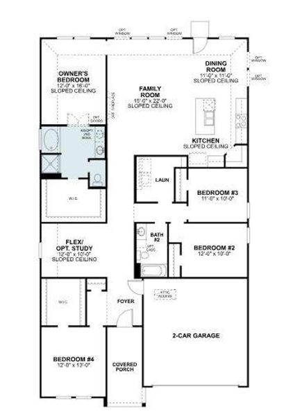 2D floor plan layout of this home in Woodstone, Providence Village, TX (Image 3). 2D floor plan layout of this home in Woodstone, Providence Village, TX (Image 3).