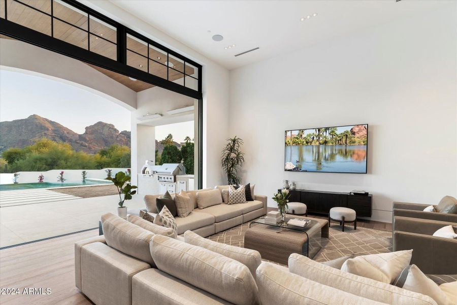 LIVING ROOM facing toward Camelback Mtn