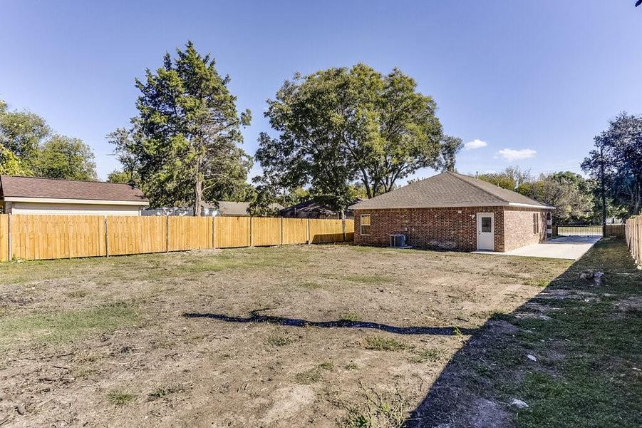 View of yard with central AC