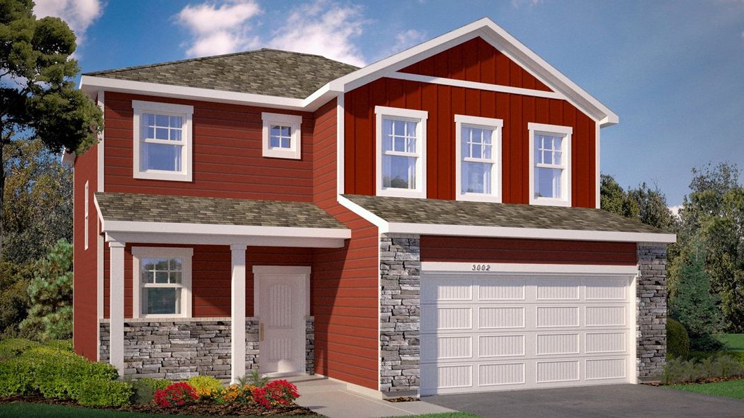 Representative exterior photo of a completed home built from the The Sienna by D.R. Horton in Thornton Townes, Raleigh, NC (Image 20).