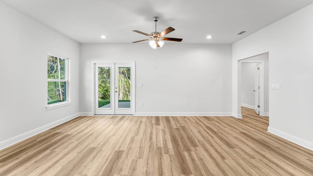 Spacious, unfurnished interior of a new home in Pine Creek and Heron Walk, Port Saint Joe (Image 27). Spacious, unfurnished interior of a new home in Pine Creek and Heron Walk, Port Saint Joe (Image 27).