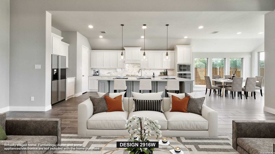 Furnished interior view inside a new home in Meadows of Mill Creek, Seguin (Image 5). Furnished interior view inside a new home in Meadows of Mill Creek, Seguin (Image 5).