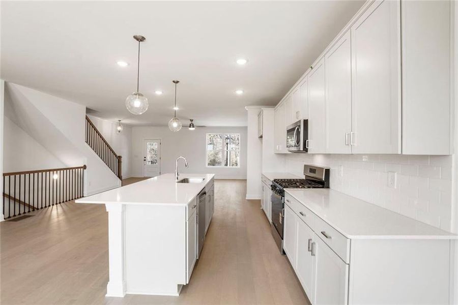 Furnished interior view inside a new home in , Sugar Hill (Image 15). Furnished interior view inside a new home in , Sugar Hill (Image 15).