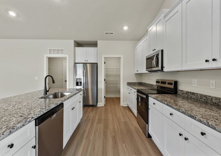 Angled-view of the kitchen