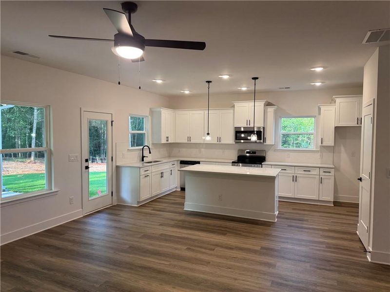 Furnished interior view inside a new home in The Fields of Walnut Creek, Pendergrass (Image 14).