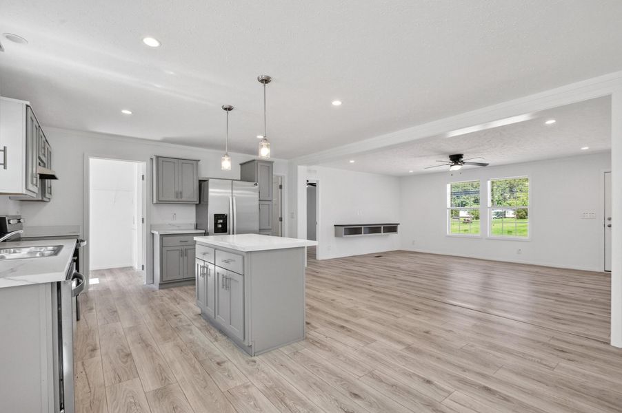 Furnished interior view inside a new home in , Cross (Image 4).