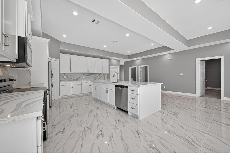 Furnished interior view inside a new home in , Cleveland (Image 12).