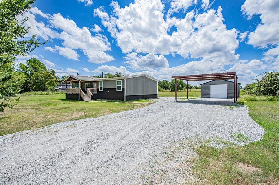 Front exterior of a new home in , Bridgeport, TX, highlighting curb appeal (Image 1). Front exterior of a new home in , Bridgeport, TX, highlighting curb appeal (Image 1).