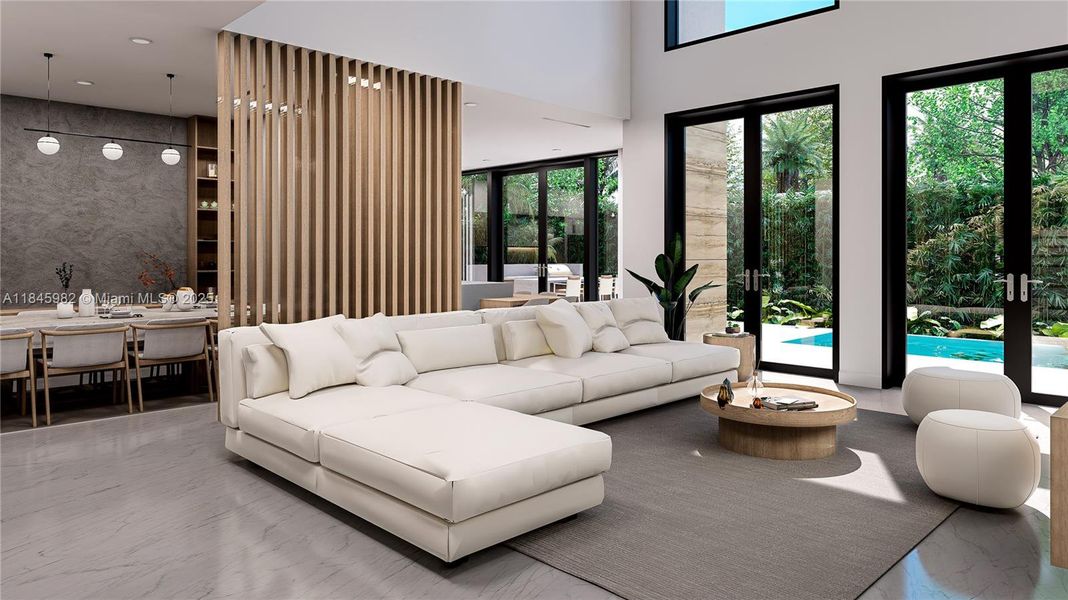 Furnished interior view inside a new home in , Pompano Beach (Image 9).