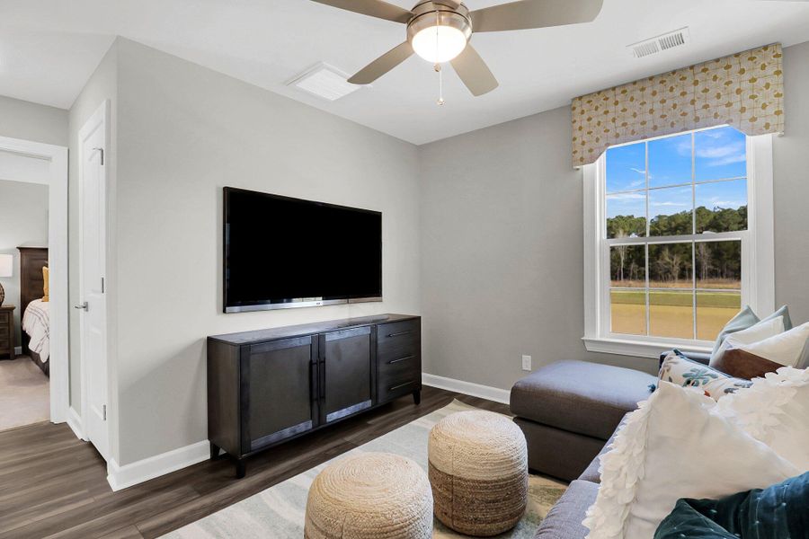 Furnished interior view inside a new home in Six Oaks, Summerville (Image 28). Furnished interior view inside a new home in Six Oaks, Summerville (Image 28).