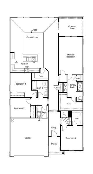 2D floor plan layout of this home in Somerset - Executive Series, Palm Coast, FL (Image 2).