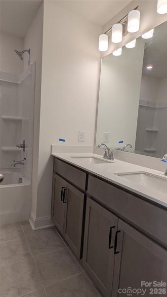 Secondary Bathroom, Dual Sinks