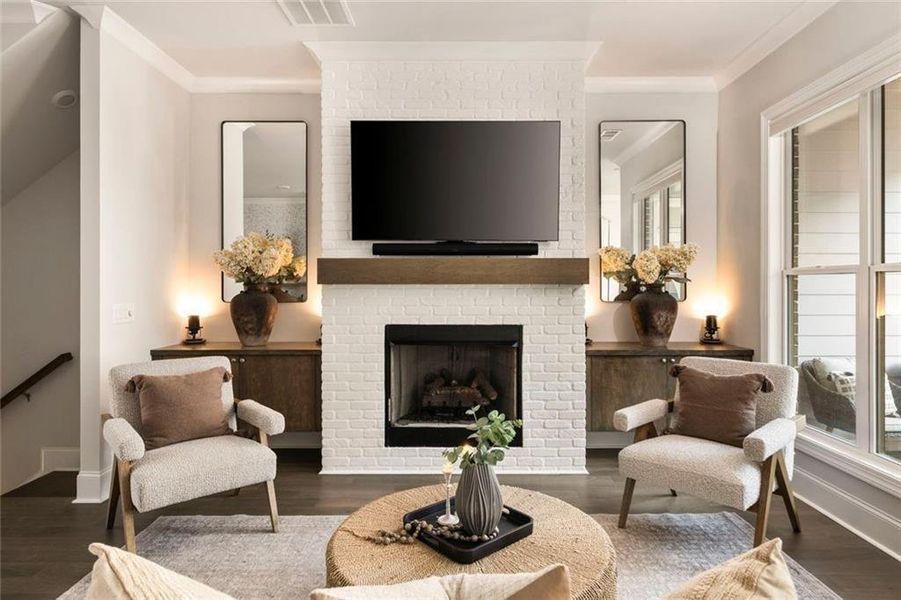 Furnished interior view inside a new home in Towns on Thompson, Alpharetta (Image 35).