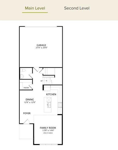 2D floor plan layout of this home in Chelsea Commons, Allen, TX (Image 4).