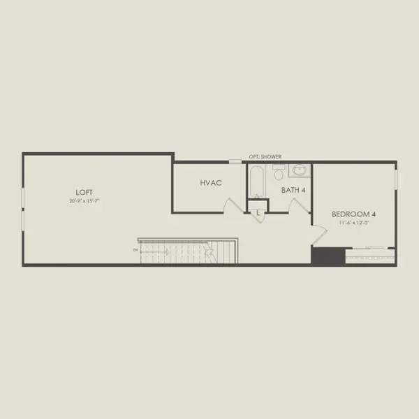 2D floor plan layout for the Renown with Loft by Del Webb in Del Webb Sonoma Verde, Rockwall, TX (Image 3).