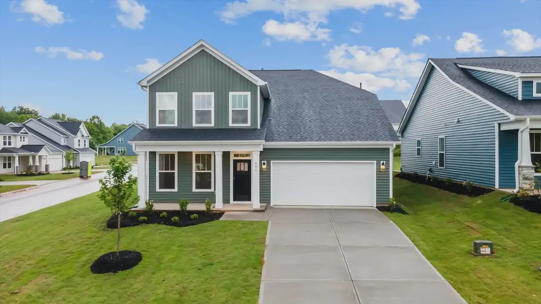 Representative exterior photo of a completed home built from the Augusta by DRB Homes in Woodglen, Piedmont, SC (Image 21).