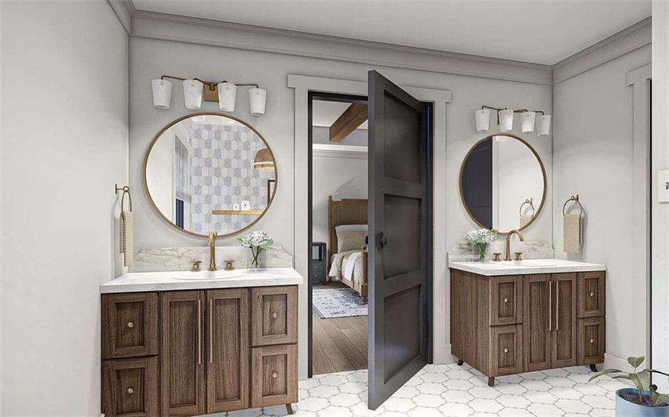 Furnished interior view inside a new home in , Marietta (Image 15).