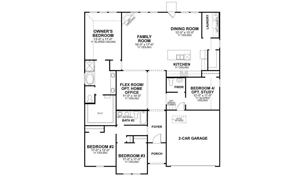 2D floor plan layout of this home in Lilyana, Celina, TX (Image 2). 2D floor plan layout of this home in Lilyana, Celina, TX (Image 2).