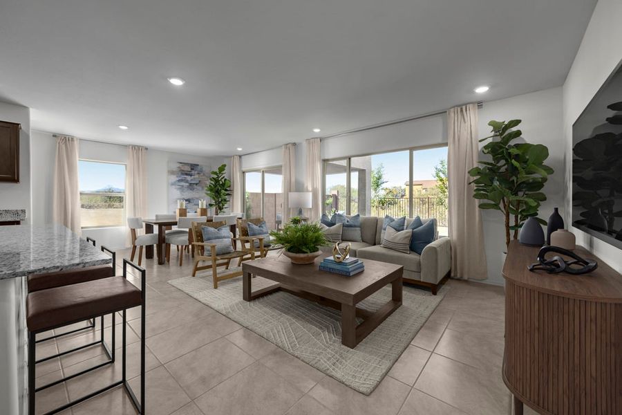 Representative furnished interior of a home built from the 1768 by KB Home in The Landings at Rancho Del Lago, Vail (Image 4).