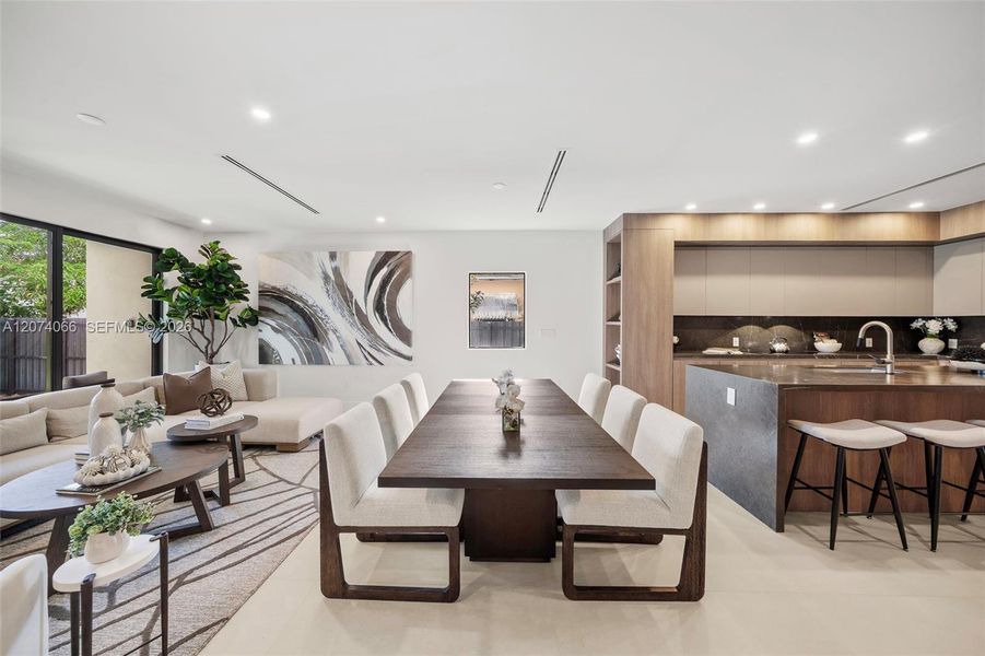 Furnished interior view inside a new home in , Miami (Image 15). Furnished interior view inside a new home in , Miami (Image 15).