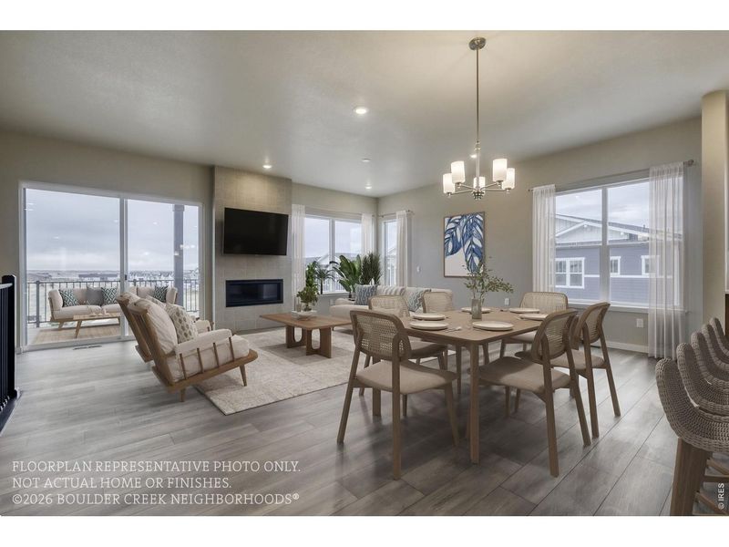 Furnished interior view inside a new home in , Fort Collins (Image 8). Furnished interior view inside a new home in , Fort Collins (Image 8).