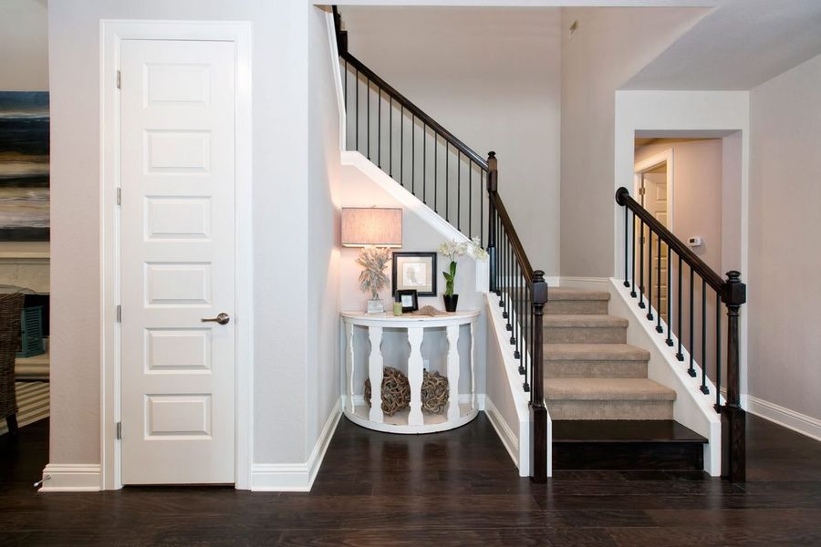 Representative furnished interior of a home built from the Oaks 3490 by Brohn Homes in Oaks at San Gabriel, Georgetown (Image 5).