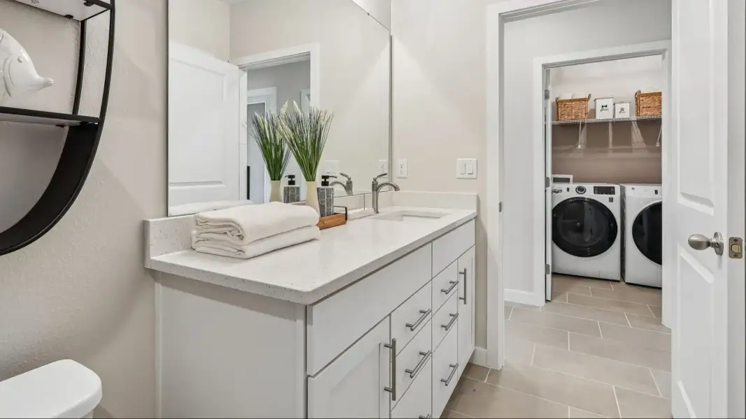 Flagler Floor Plan Secondary Bathroom by DRB Homes in Willowbrook North New Homes in Winter Haven Florida