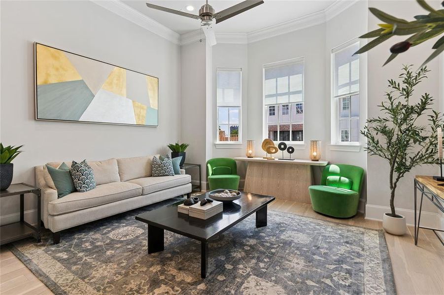 Image of model home with similar floorplan.